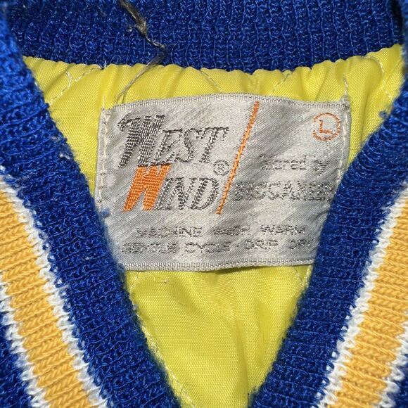 Men’s Vintage 1970S Baseball Jacket Westwind Size Large Blue Raiders - Picture 7 of 13